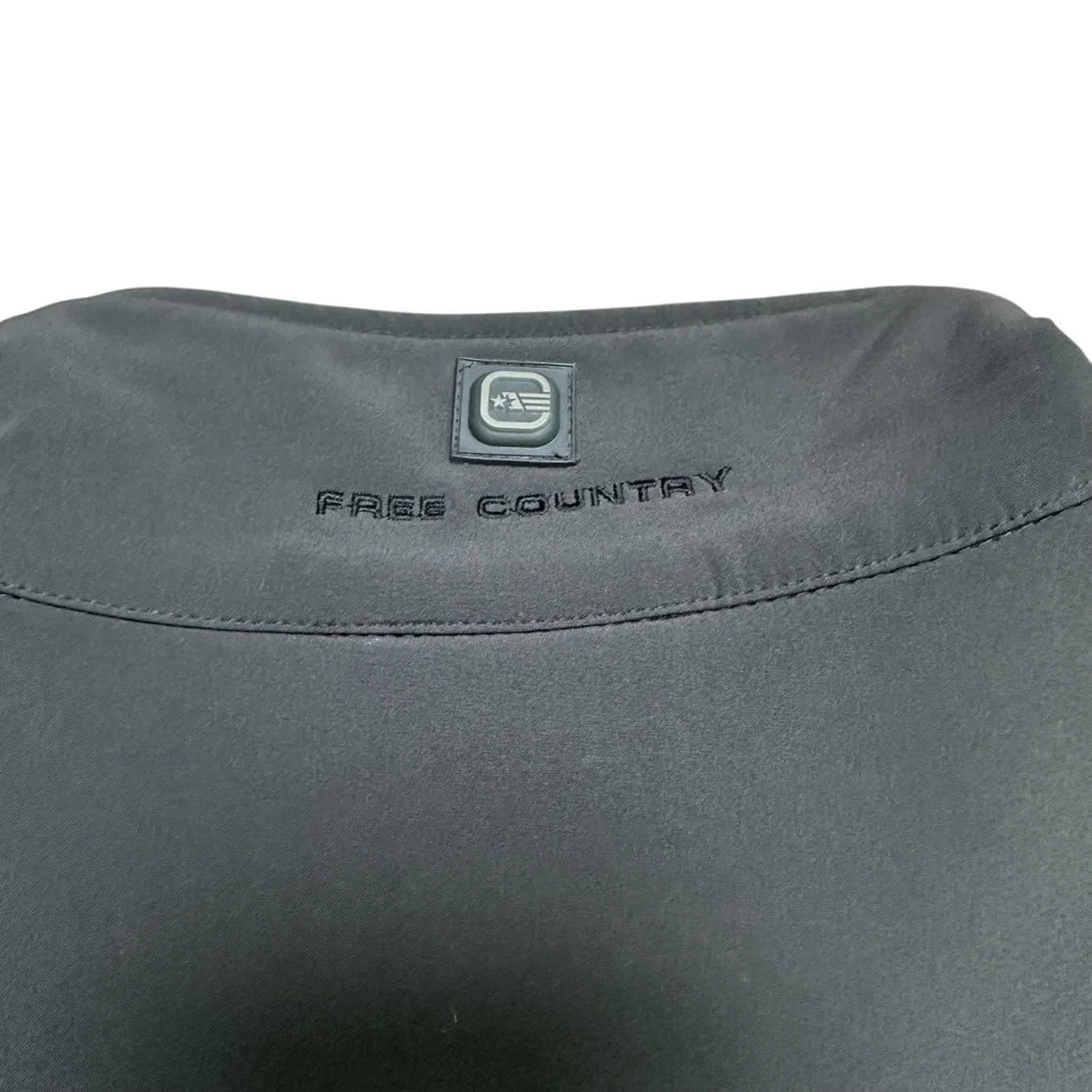 Free Country Men’s L Black & Gray Soft Shell Full Zip Jacket